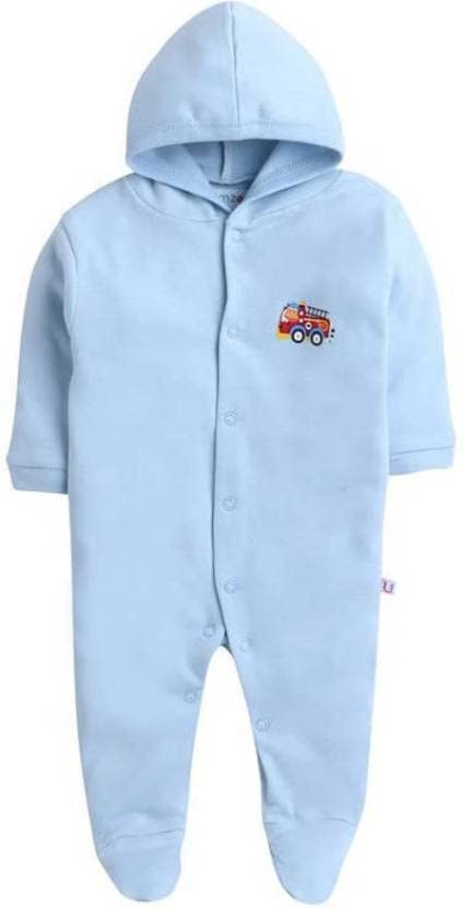 TiniBerry Kids New Born Baby Clothes Set Romper & Sleepsuit for Baby Pack of 2 (12-18 Months, LIGHT BLUE)