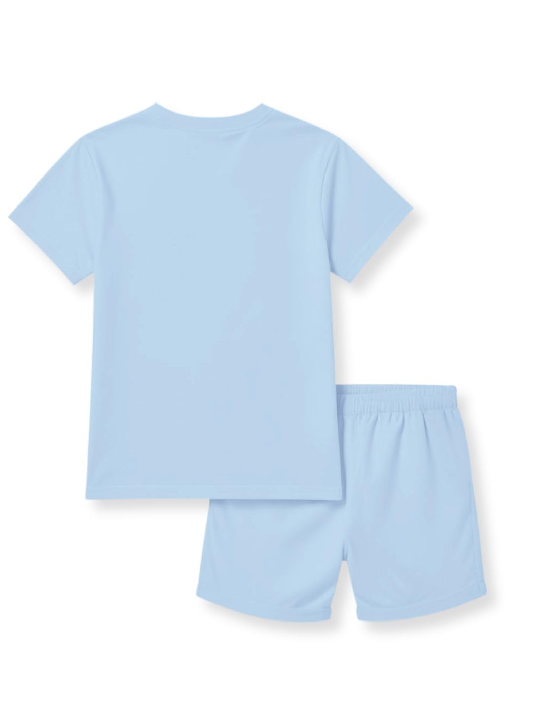 minicult kids Cotton Shorts with matching Tshirt Coord clothing set with cute Prints (Blue)(12-18 MTS)