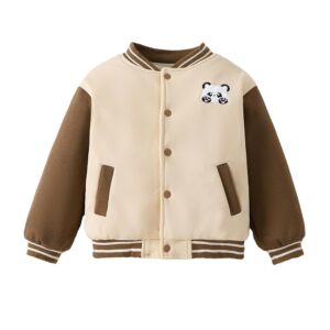 Hopscotch Boys Brown Full Sleeves Panda Embroidered Jacket For Age (18-24 Months)