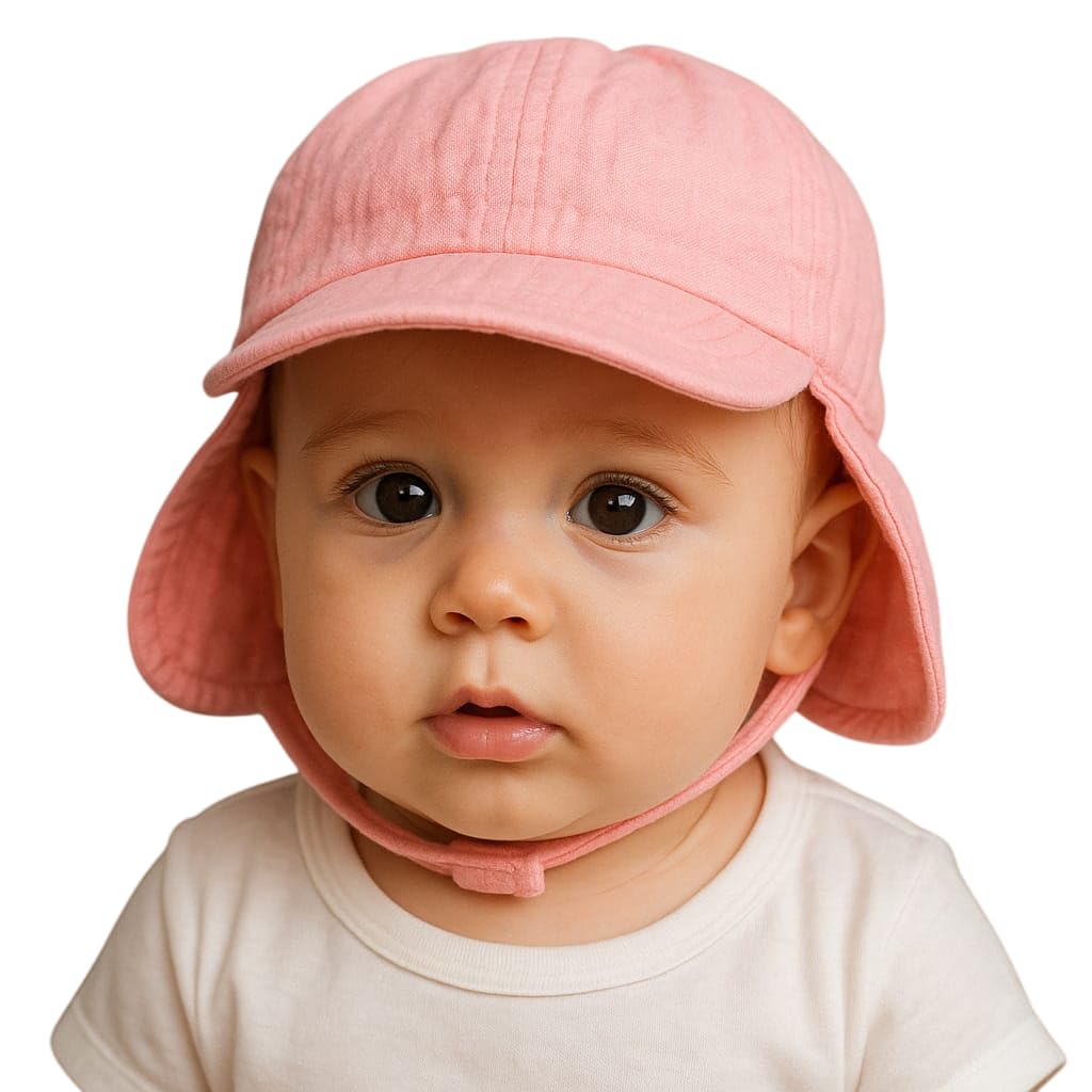 DAADUN Baby Unisex Cotton Bucket hat (12-24 Months, Pink)