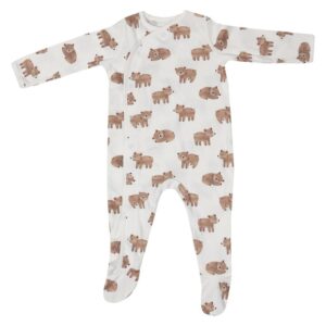 LILGLORY Cotton Rompers/Sleepsuit � for Newborn Baby Boys & Girls | Round Neck & Full Sleeves Jumpsuits for Infants, Stylish Bear Prints (809/3) Multicolor