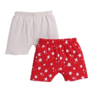 Baby Eli Cotton Short Pants for Baby Boys and Girls - 2 Pack Shorts Combo | Unisex Infant/Baby Pant | Kids Cloth | Baby Clothing Combo Pack