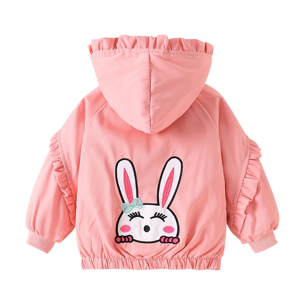 Hopscotch Baby Girls Polyester Waist Length Jackets In Pink Color For Ages (18-24 Months)