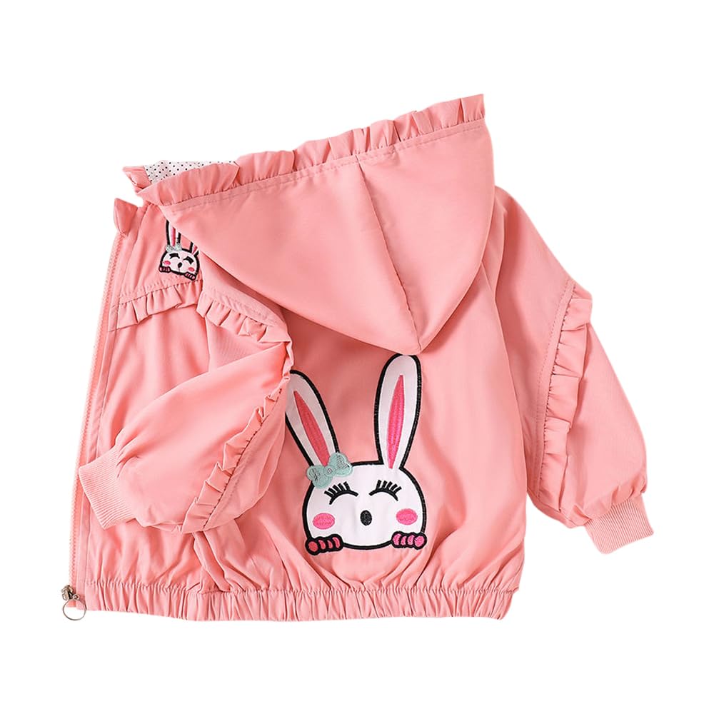 Hopscotch Baby Girls Polyester Waist Length Jackets In Pink Color For Ages (18-24 Months)