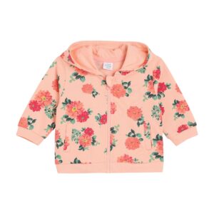 miniklub Baby Full Sleeve Hooded Knitted Blended Cotton Multi Color Jacket, Pack of 1 (18-24M)