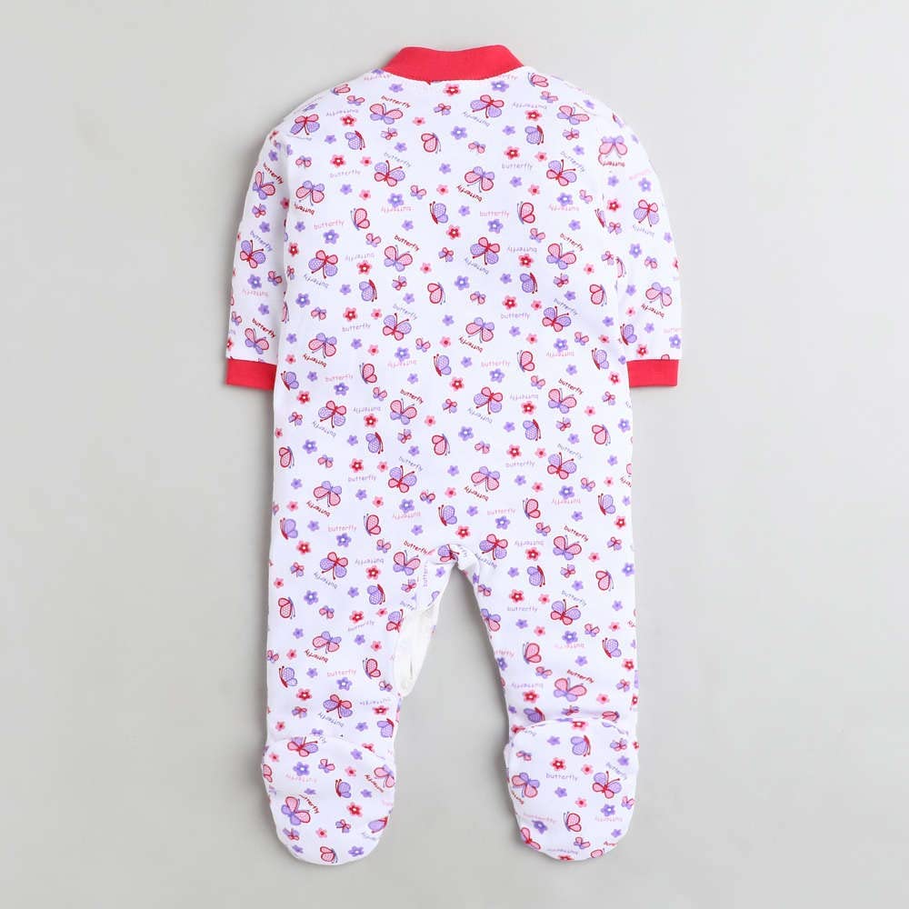 EIO 100% Cotton Baby Rompers Sleepsuits Jumpsuits Night Suits for Newborn Baby Boys & Girls | Soft Infant Bodysuit | Pack of 3 Kids Rompers