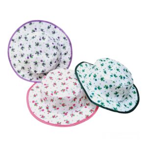 ISLANA Bowler Hat/Bucket Hat for Kids, Baby Girls and Boys Baby Hat, Kids for| Beach Hat or Hat | Cap for Baby Boy | Pack of 3 (12-18 Months) Multicolour