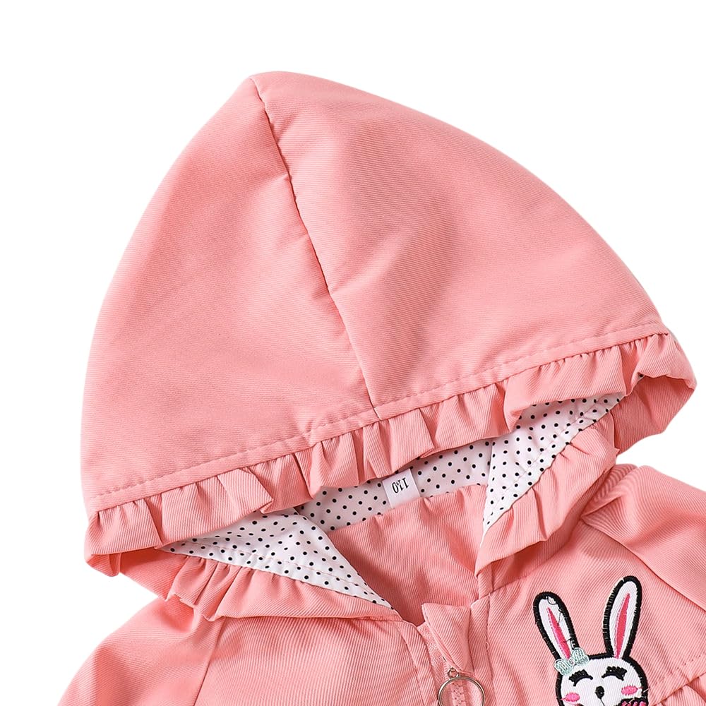 Hopscotch Baby Girls Polyester Waist Length Jackets In Pink Color For Ages (18-24 Months)