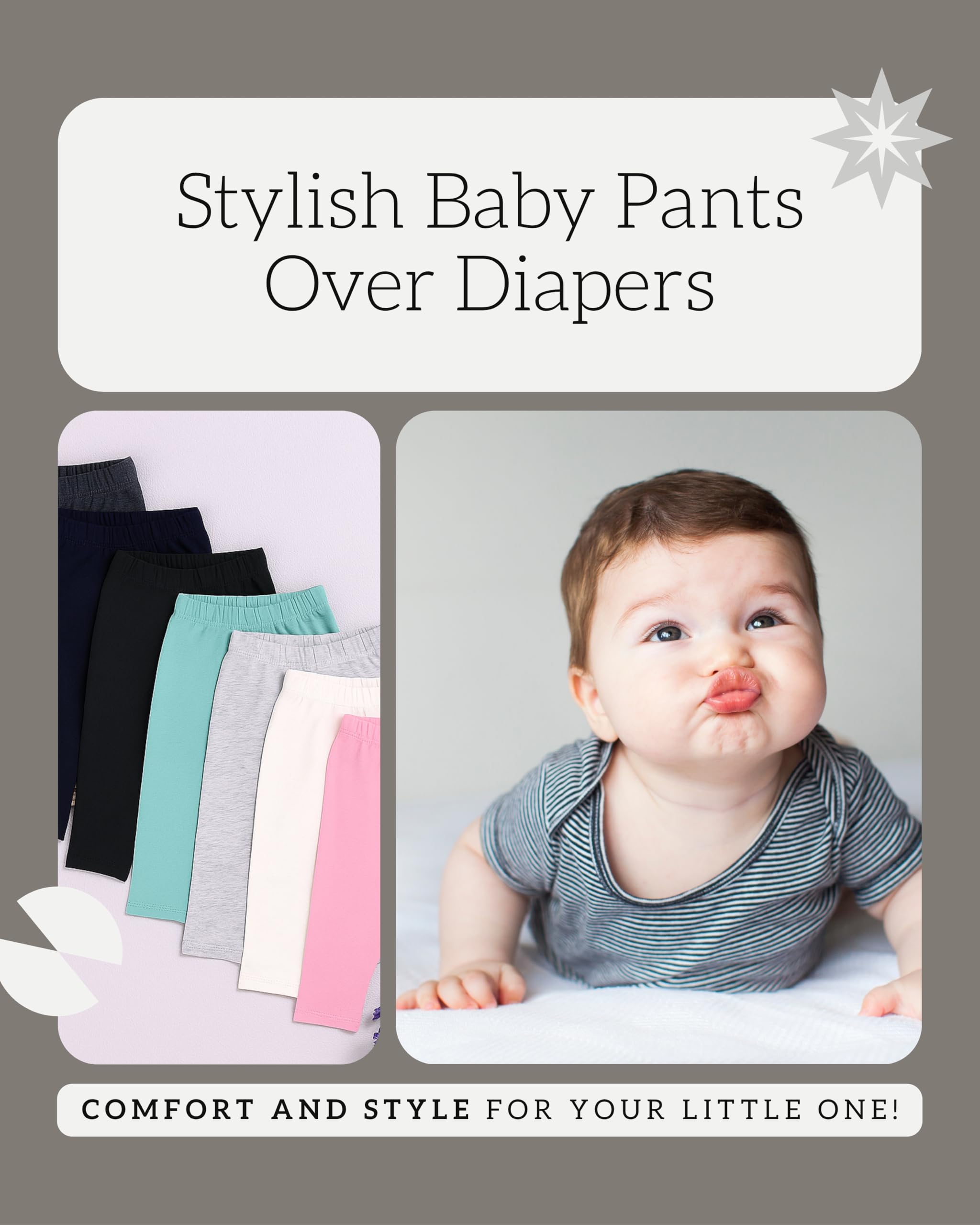EIO Regular Baby Diaper Pants Pyjamas Pants Set Pack of 7 9-12 Months