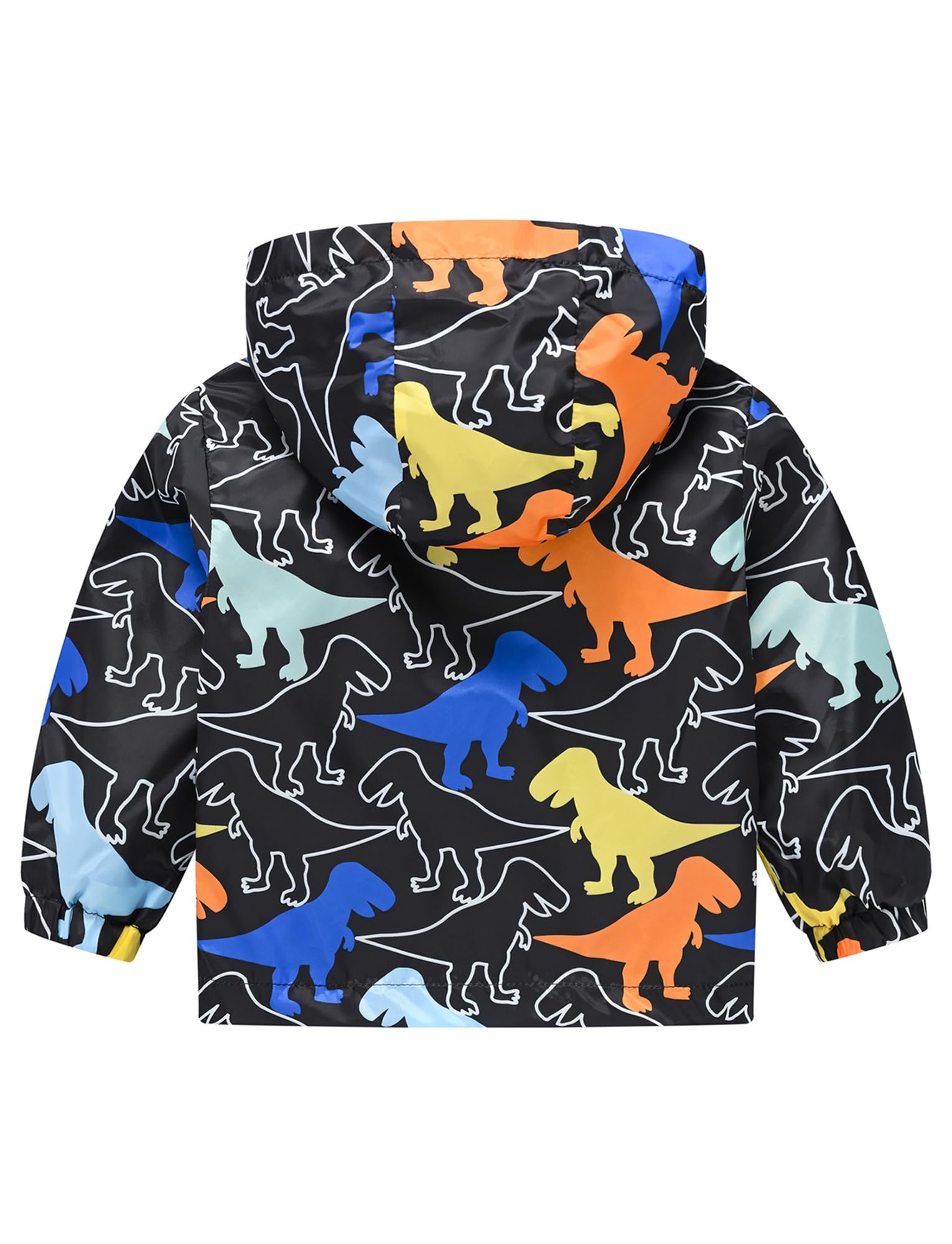 Happy Cherry Toddler Baby Casual Cartoon Prints Windbreaker Hoodie Coat Lightweight Casual Jacket 1-5T, Dinosaur 2, 12-18 Months