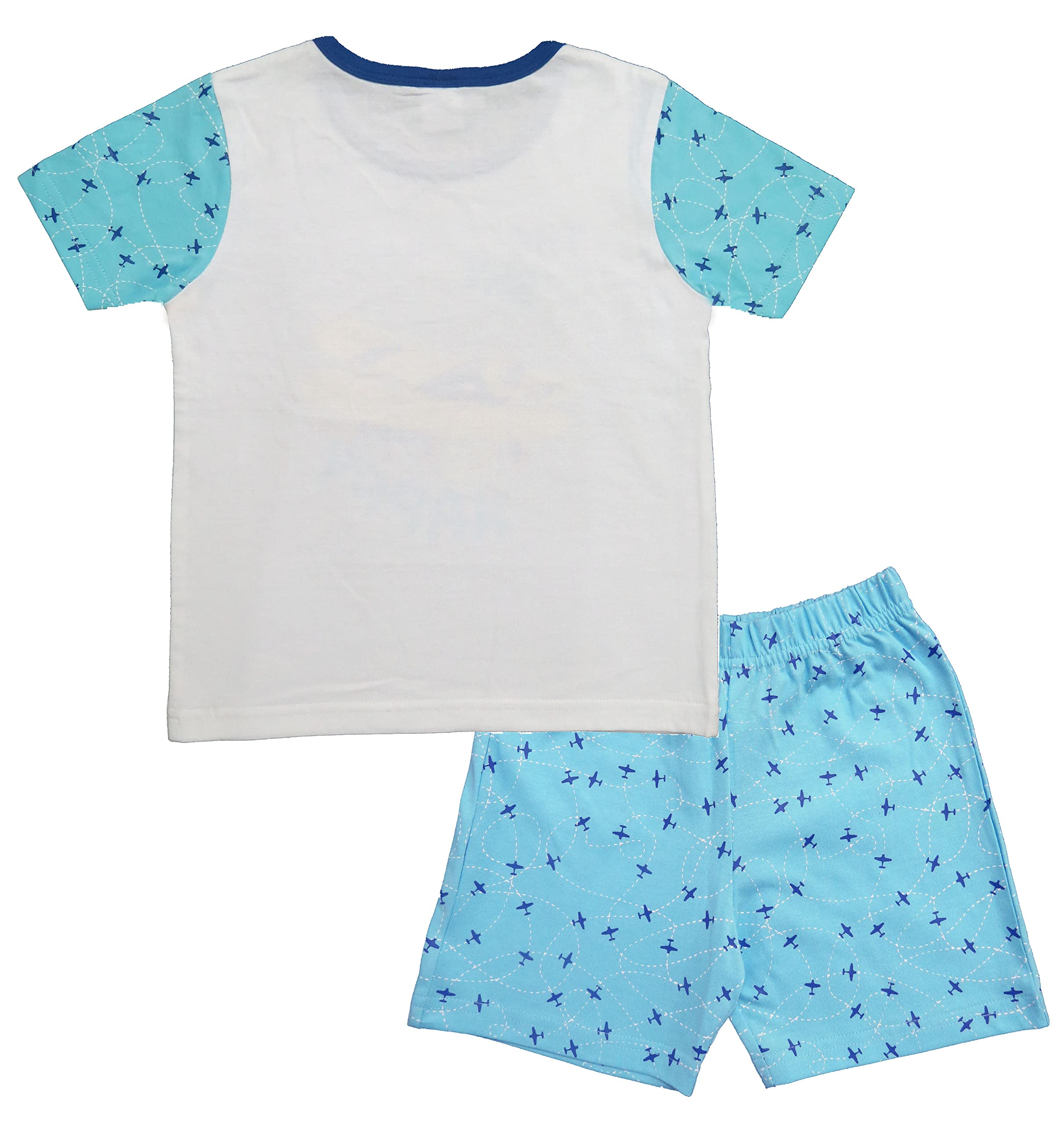 Clothe Funn Baby Boys Nightwear Set, Co-Ord Set (12-18 Months, White)