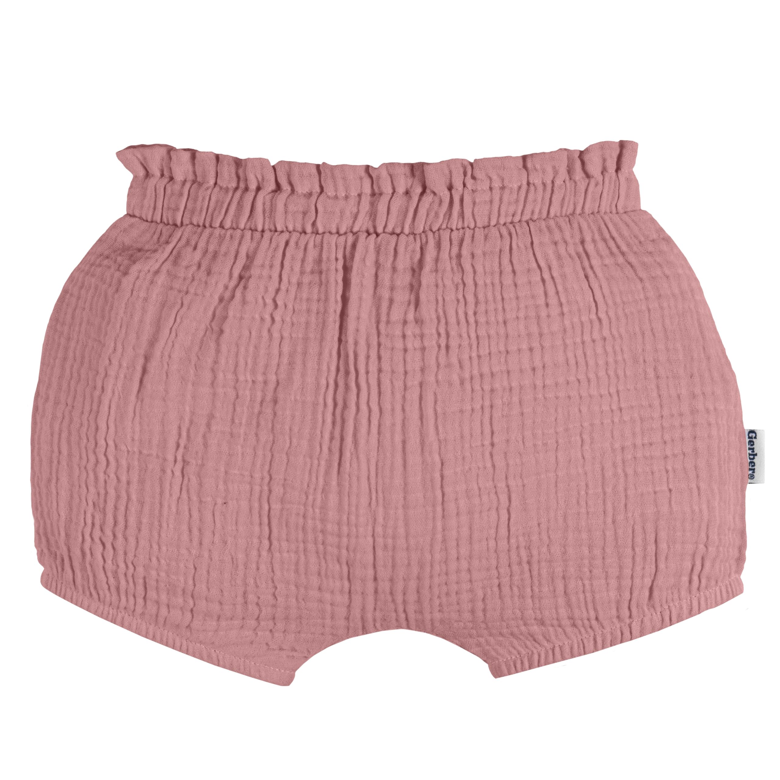 Gerber Baby Girls' 3-Pack Bubble Shorts, Black/Dot/Pink, 18 Months
