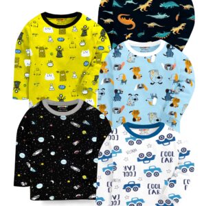 Kuchipoo Boy's Cotton Baby Regular Fit T-Shirt (Kuc-Tshrt-325-18-24 Months_Multicolor_18 Months-24 Months)