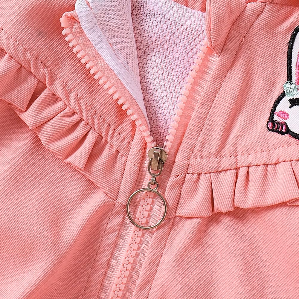 Hopscotch Baby Girls Polyester Waist Length Jackets In Pink Color For Ages (18-24 Months)
