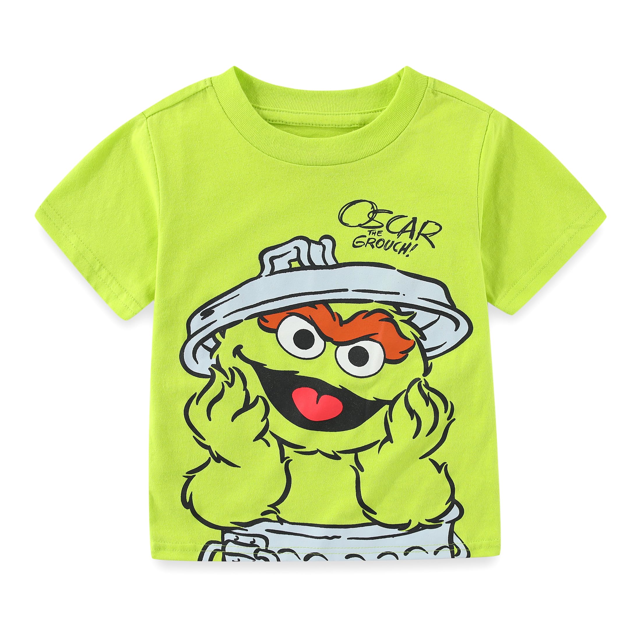 Sesame Street Boy's 4-Pack Graphic Tee Shirt with Short Sleeves, Blue, 18 Months