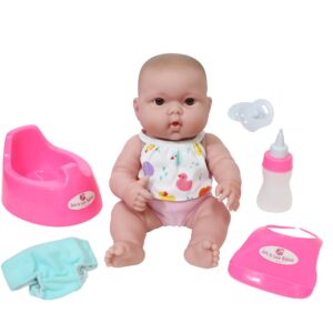 JC Toys | Lots to Love Babies Drink and Wet Gift Set | 14” All Vinyl Doll with Potty and Accessories